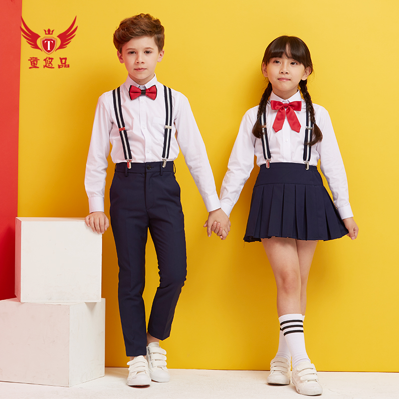 61 Children Dress Rehearsal for Chorus Suit Kindergarten Boys Girls Elementary School Students Graduation Performance Clothing Summer