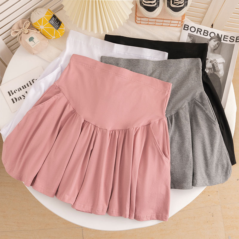 Maternity Pure Cotton Shorts, Summer Thin Wide-Leg Pants, Casual Slimming Leggings for Pregnancy, Lined Anti-Exposure Pants, Skirt Maternity Pure Cotton Shorts, Summer Thin Wide-Leg Pants, Casual Slimming Leggings for Pregnancy, Lined Anti-Exposure Pants, Skirt