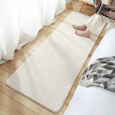 Nordic wool carpet living room princess bedroom full bed side can sleep sitting short hair white bed front floor mat