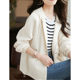 Versatile textured hooded jacket for women 2023 spring and autumn new casual jacket sports style loose cardigan top for women