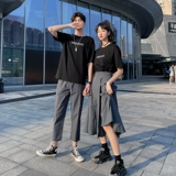 Парная одежда для влюбленных, брендовая летняя одежда, небольшая дизайнерская футболка с коротким рукавом, юбка, комплект, французский стиль, в корейском стиле, тренд сезона