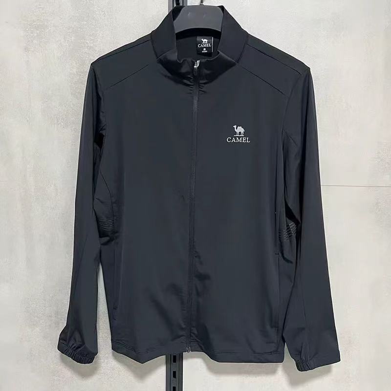 H16Sa76157 Camel Mall Same Style 2026 New Spring and Summer Casual Thin Elastic Stand Collar Knitted Jacket for Men