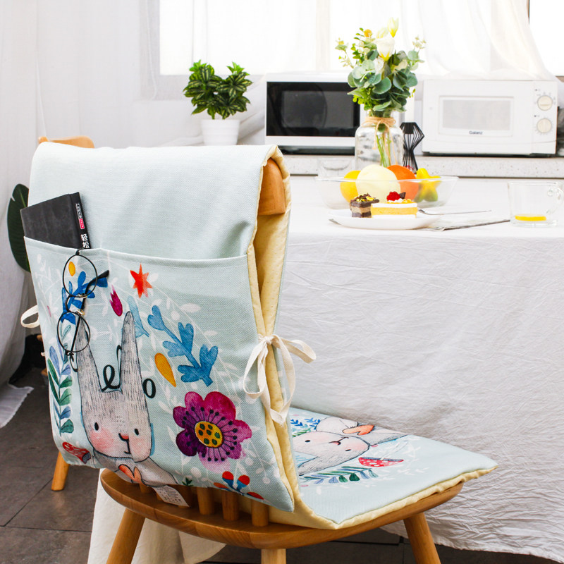 MZao minimalist cotton linen armchair cushion all season office Nordic vegan dining chair cushion all season backrest cushion