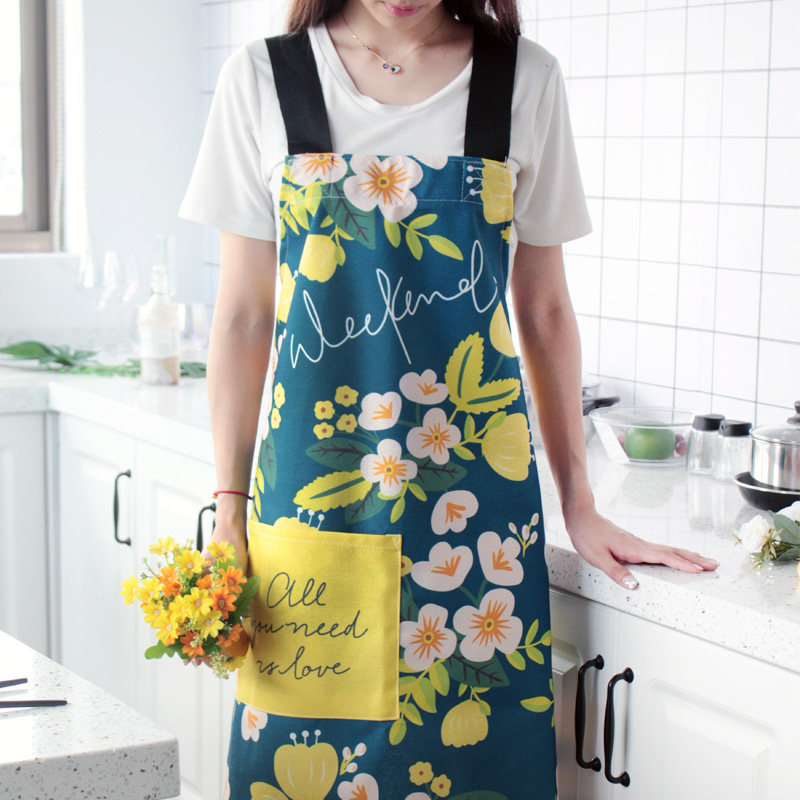 Hemp Fields Garden American Plants Sleeveless Waterproof Oil-Proof Kitchen Cloth Art Apron Baking Cooking Lovers Big Size Apron