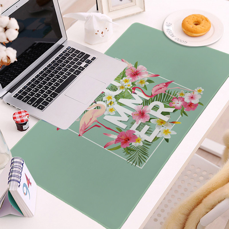 Hemp Fields Garden Tropical Plant Slip Rat Cushion Super Waterproof Anti Slip Computer Mat Rectangular Lock Side Keyboard Mat Boutique