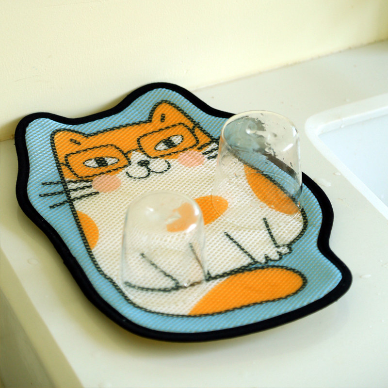 Household drain pad table kitchen coaster anti-scalding pad bowl mat plate mat kitchen net mat cup holder drain artifact