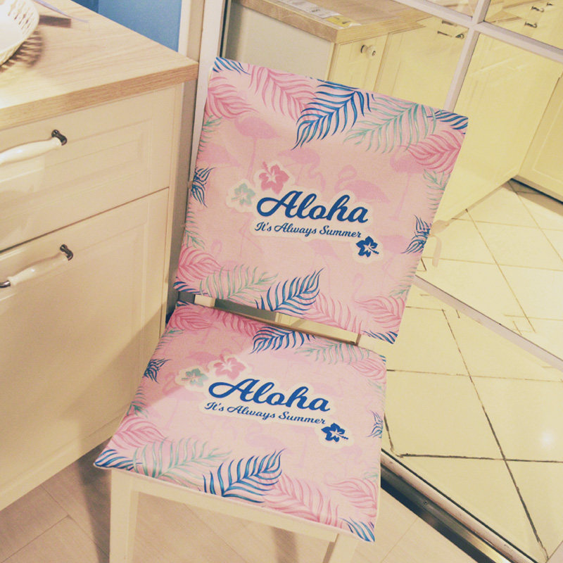 MZao pink maiden mesh red cotton chair cushion anti-slip protection chair package tablesHome chair backpack boutique