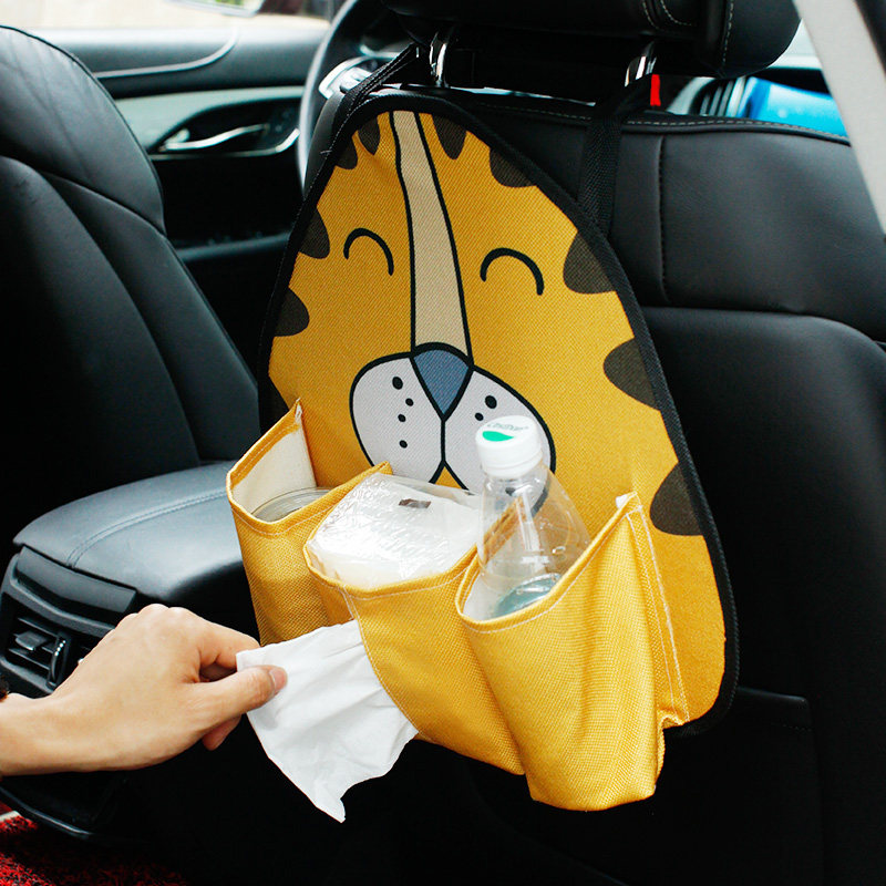 MZao early childhood solid cartoon cashier bag back storage hanging bag children chair back anti-kick cushion object bag containing