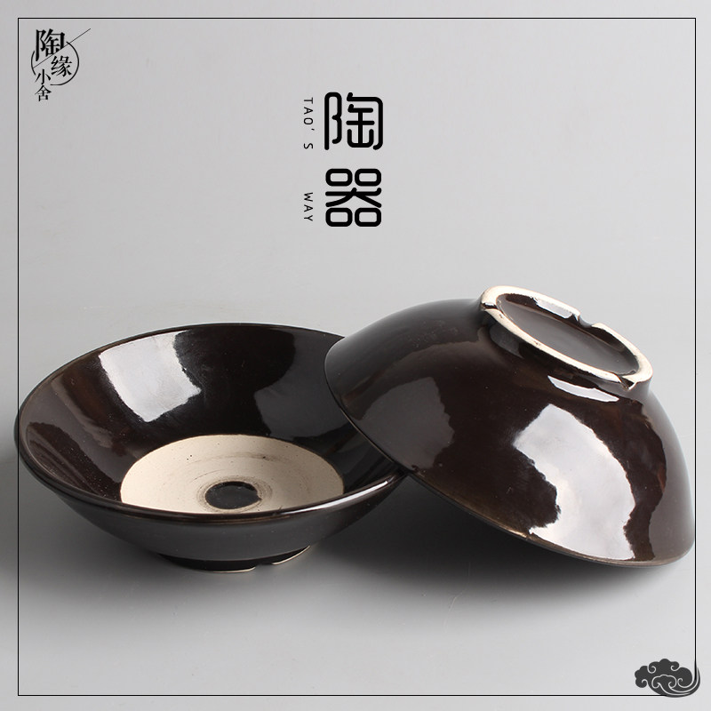 Wine Bowl Imitation Ancient Ancient Small Bowl Drinking black retro Steamed Rice Bowl Home Soil Bowl Water Margin Good Han Prop Bowl