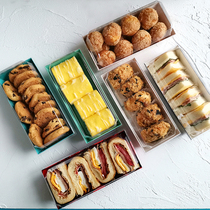 Long square sandwich box puff meat pine little Bei snow Mei Niang cake towel sandwich box