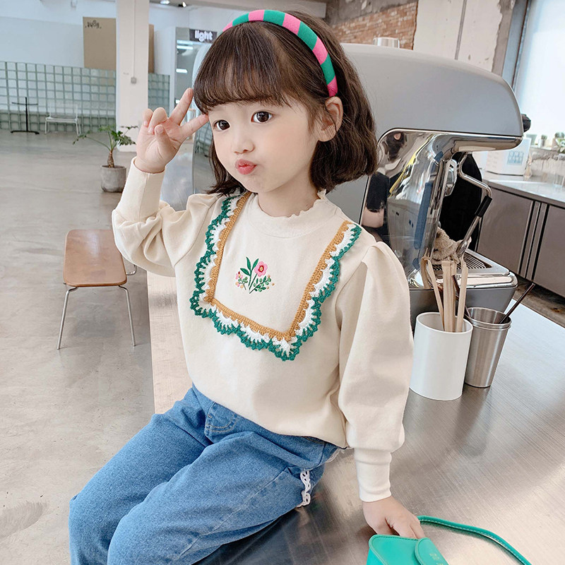Girl Clothing Spring Autumn Wear children Korean version of the Korean version 2022 the new Spring loaded baby net red pure cotton inside lap