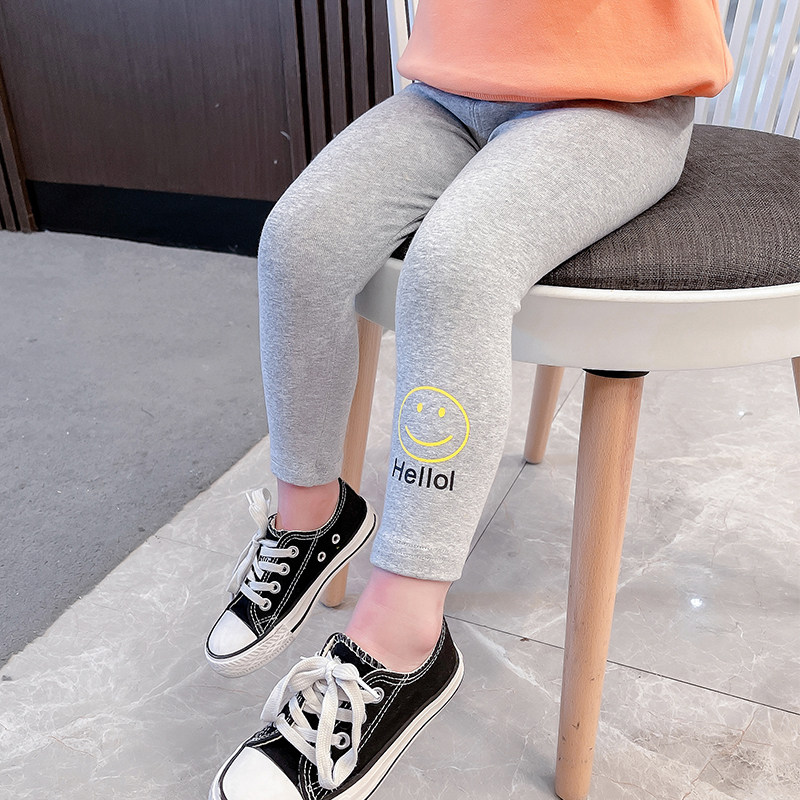 Girl inside lap pants Children's spring clothes slim fit outside the foreign pie black pants baby spring autumn season 2022 new children