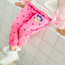 Bear childrens clothing childrens leisure sweatpants girls new spring and autumn womens pants girls pants 2-5-7 years old
