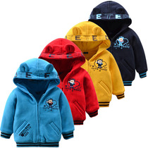 Childrens coat new cotton-padded clothes autumn and winter boys cotton jacket thickened cotton clothes bear childrens clothing small childrens cotton-padded jacket