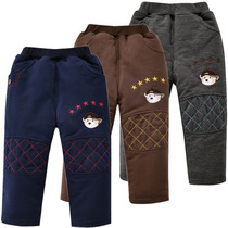 Childrens windproof mouth cotton pants boys childrens clothing autumn and winter clothing Korean version of the bear boy boy cotton trousers baby padded pants