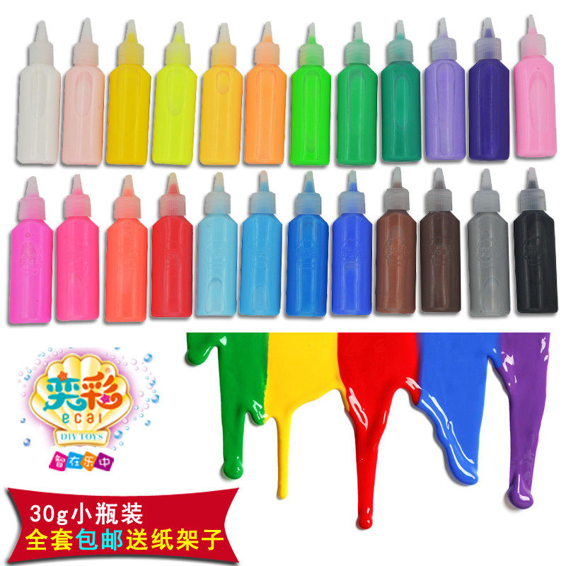 Colorful Baking Glue Painting Oil Paste Paint 30g Grilled Painting Scorching Children Paints Handmade Graffiti Glass Glued with Painted Accessories
