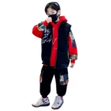 Демисезонный пуховик для мальчиков, детский утепленный комплект, коллекция 2023, подходит для подростков, детская одежда, 3 предмета