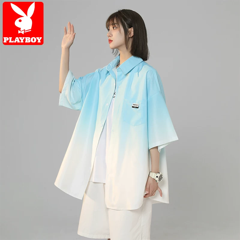 Playboy, silk thin shirt, jacket, high-end, for beloved