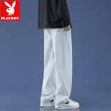 Playboy, демисезонные джинсы, повседневные брюки, свободный прямой крой, оверсайз, в американском стиле