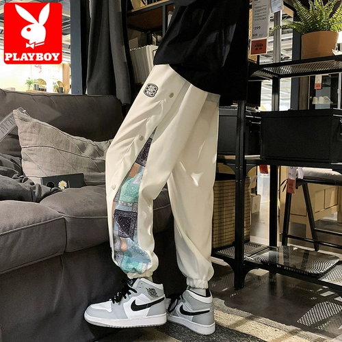 Playboy, мужские осенние демисезонные штаны, повседневные брюки, подходят для подростков, оверсайз, свободный крой