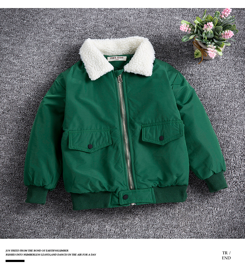 Áo khoác bé trai mùa đông dày 2018 phiên bản mới của Hàn Quốc cho bé gái áo khoác cotton trẻ em ấm áp cho bé áo em bé