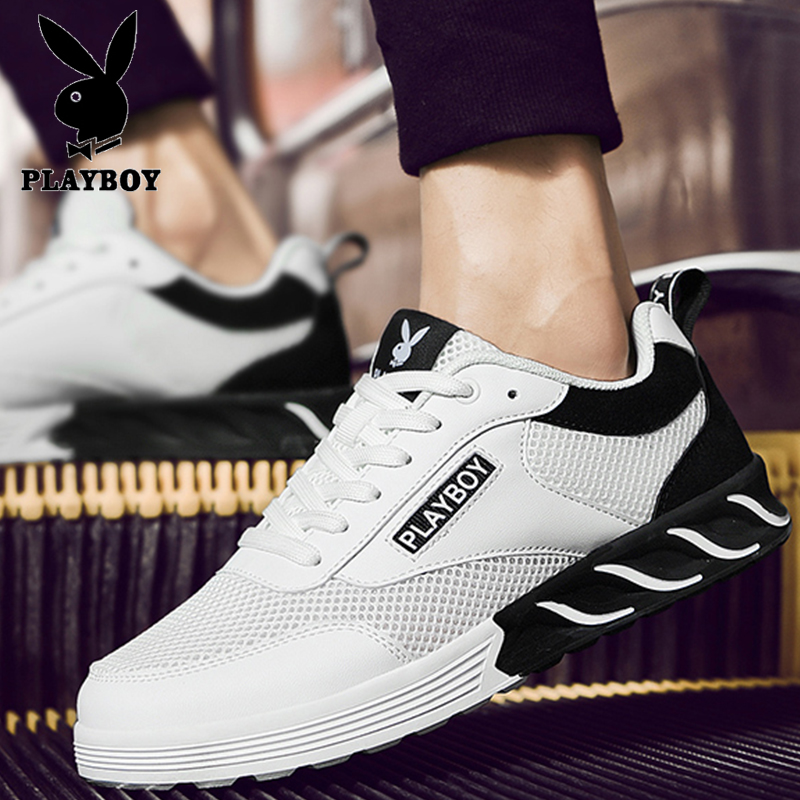 Playboy men's shoes 2023 new spring running shoes sports casual board shoes men's breathable net shoes