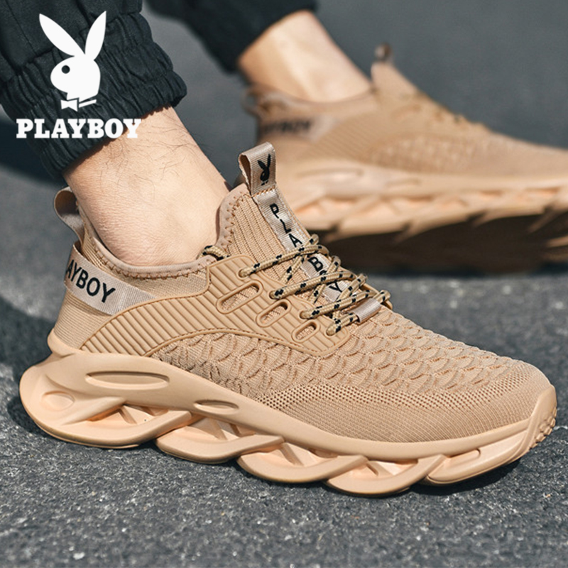 Playboy Summer Tide Shoes 2023 new men's shoes breathable mesh travel shoes men's trend casual sneakers