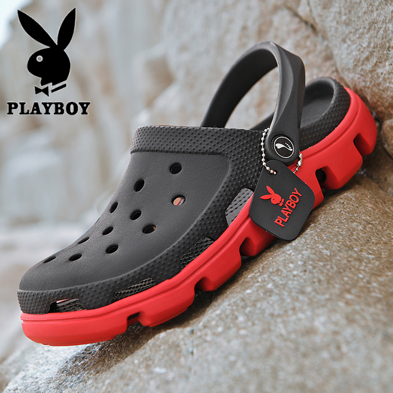 Playboy cave shoes men summer beach shoes men sandal shoes bag head slippers anti-slippers soft soles sandals