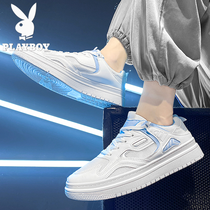 Floral Playboy men's shoes Summer breathable 2022 new trends 100 hitch casual mesh face small whiteboard shoe sports boomer shoes
