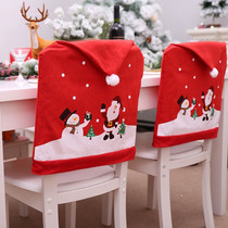 New Christmas chair cover hotel restaurant Christmas decoration products thick cartoon non-woven Christmas stool cover