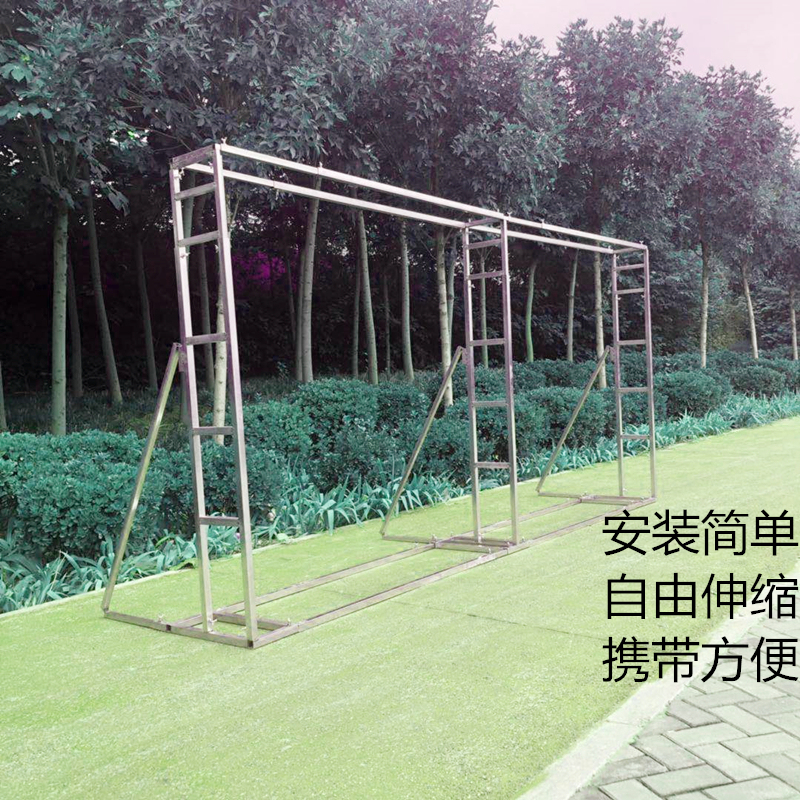 New Wedding Celebration Advertisement Welcome Photo Area Outdoor Stage Props Spray-Painted Fabric Telescopic Truss Background Stand