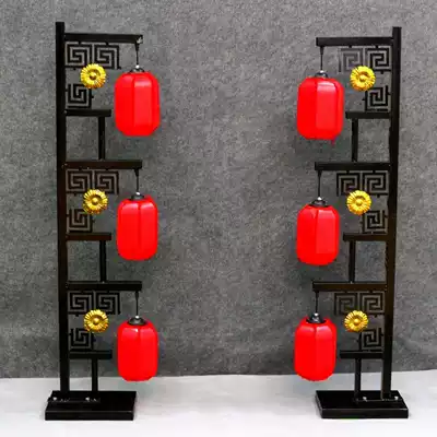 New Chinese wedding props Road lantern road guide Lantern Road lead three-head screen Road Guide Han and Tang wedding arrangement decoration road guide