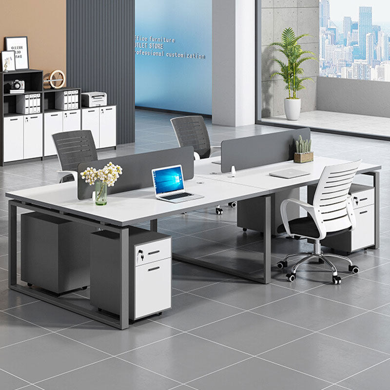 Office desk and chair combination simple modern office screen workstation staff computer furniture four 4 6 person desk