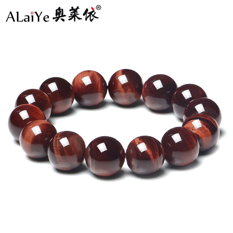 Oléeti natural red tiger eye stone hand-made male tiger-eyed stone Buddha bead hand string female crystal gem jewellery handmade