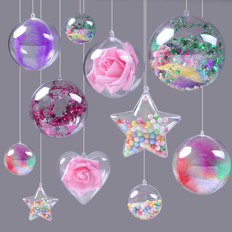 Ceiling decoration transparent ball plastic ball hollow ball shop window hanging ball Christmas mall decoration decoration decoration