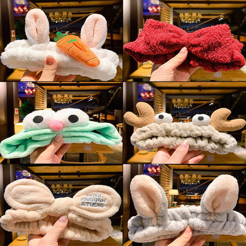 Korean Internet celebrity with the same style hair band simple apply mask wash face home go out bundle hair tie hair band