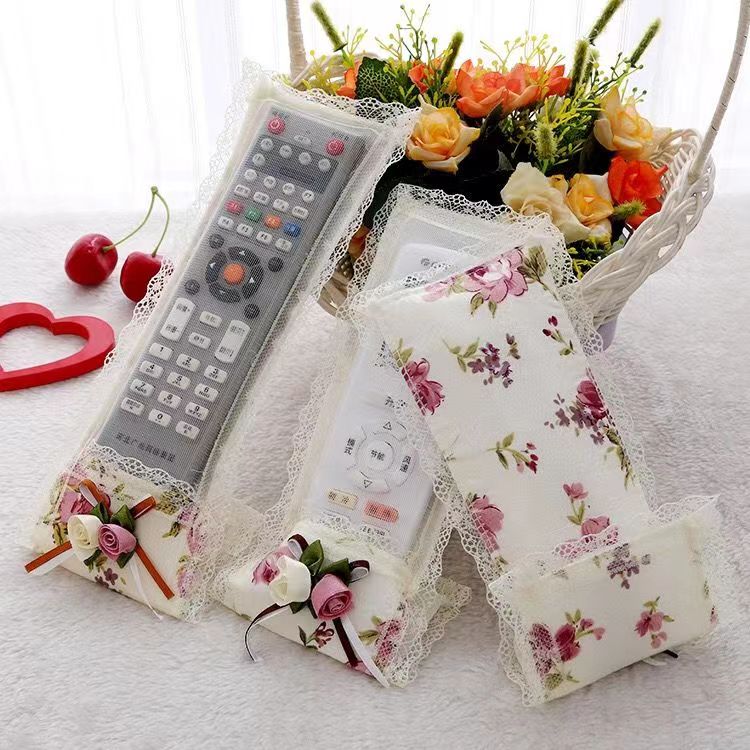 Remote control protective sheath TV Top case Air conditioning Universal cute lace rocking controller remote control plate protective hood-Taobao