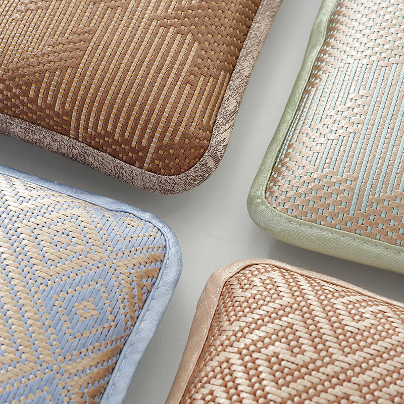 Mat Cushion Chair Cushion Summer Breathable Office Chair Summer Car Seat Stool Ice Silk Vines Bamboo Dining Chair Cool Mat