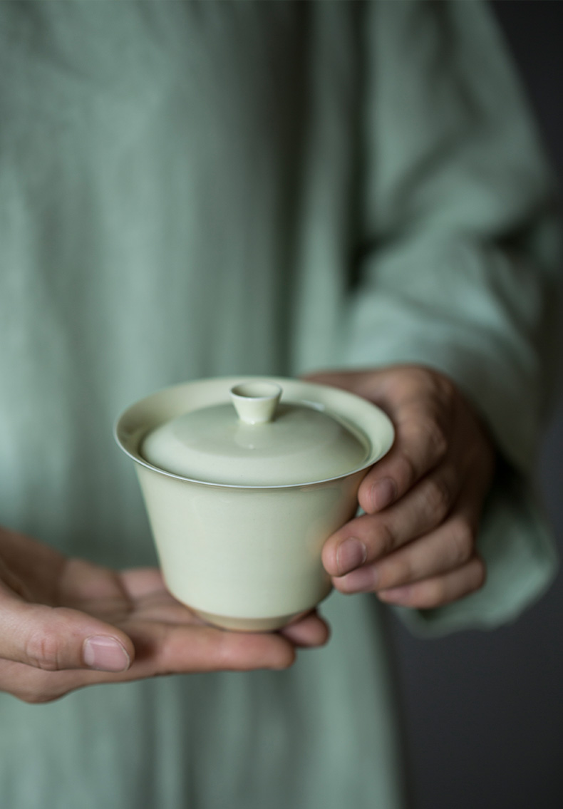 Ultimately responds to little rock tea tureen single jingdezhen with cover three cups to make tea bowl of tea tea set no hot, no