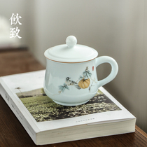 Drinking ceramic mug with handle large capacity Cup couple with lid office coffee cup coffee cup handle