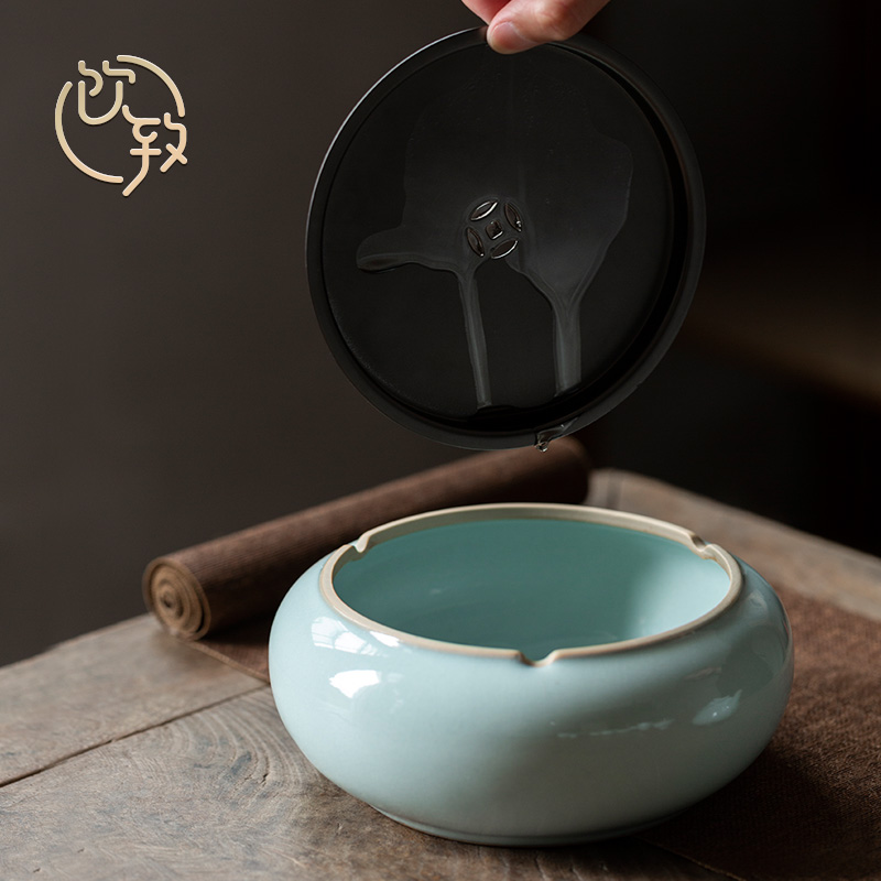 Ultimately responds to high - end porcelain wash to home tea cups zero with large capacity building water water jar with cover large ceramic Chinese style