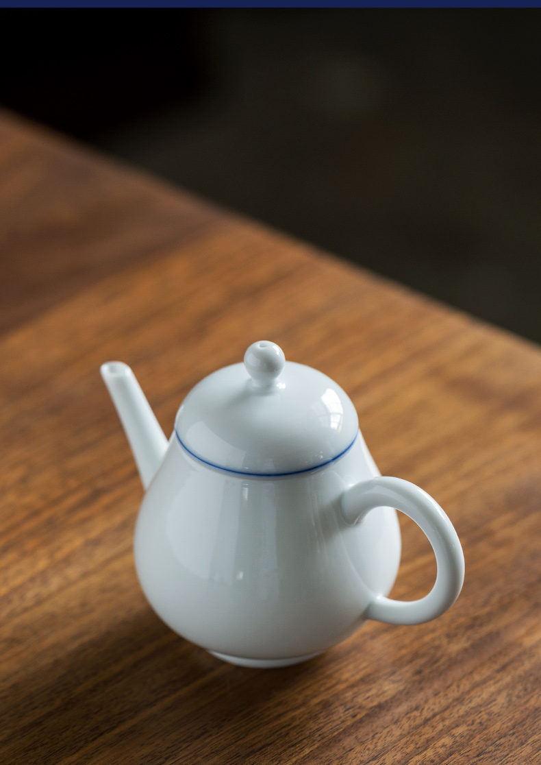 Ultimately responds white porcelain teapot teapot to household single pot small filter ceramic kung fu tea teapot large manually