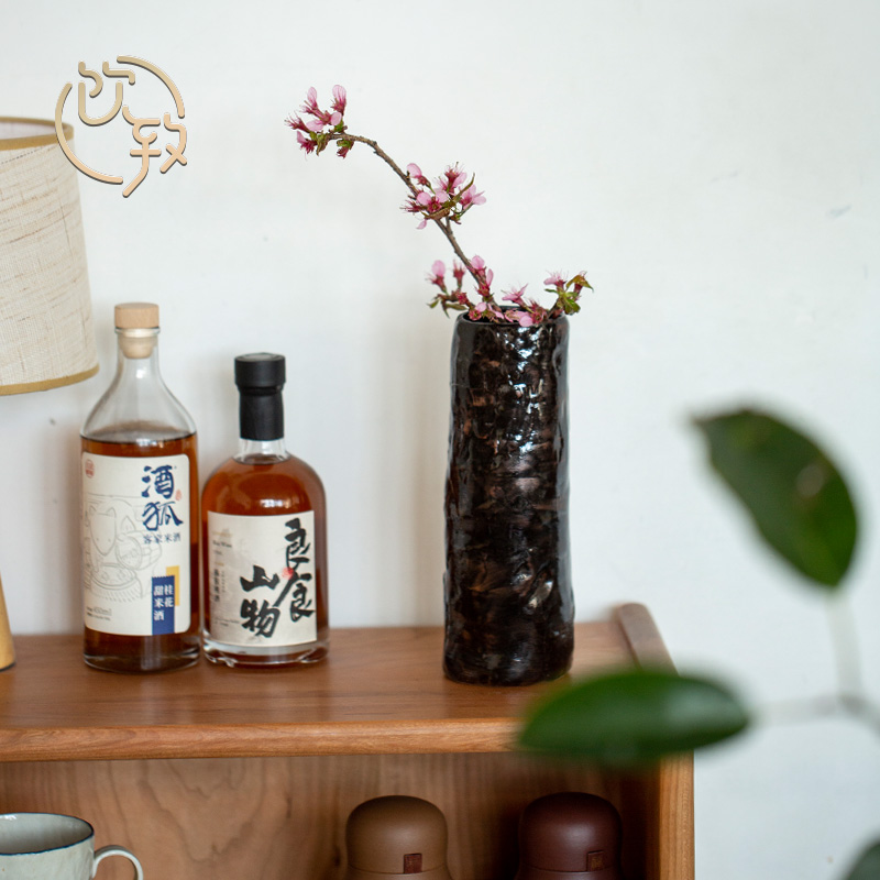 Ultimately responds to hand make coarse pottery vase household adornment restoring ancient ways furnishing articles ceramic hydroponic sitting room dry flower arranging flowers, TV ark