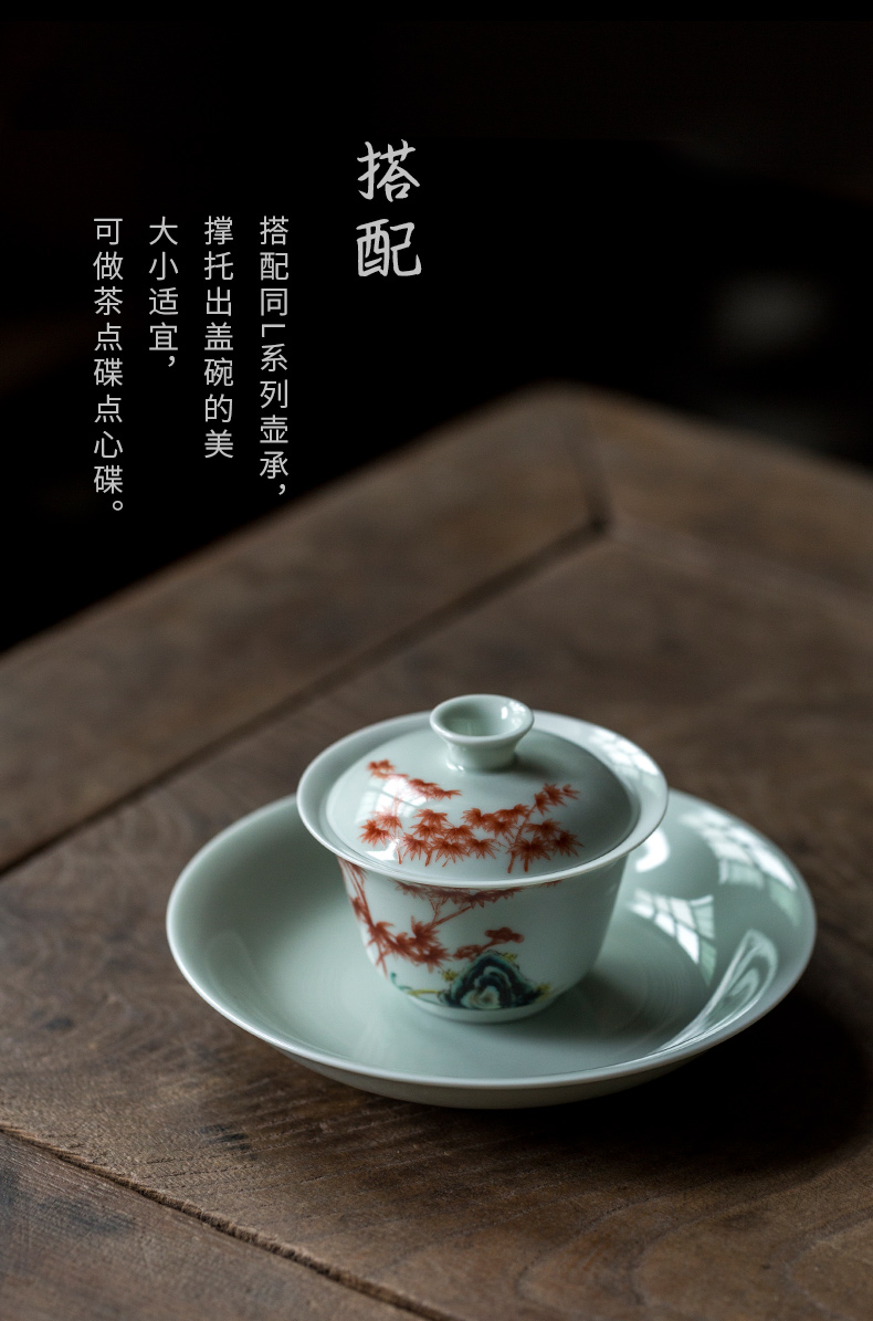 Ultimately responds to restore ancient ways tureen jingdezhen manual only three bowl of individual not hot Chinese tea bowl large tea cups