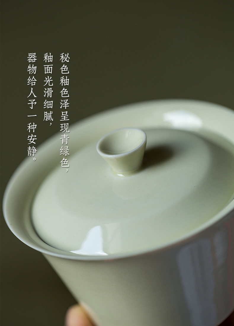 Ultimately responds to little rock tea tureen single jingdezhen with cover three cups to make tea bowl of tea tea set no hot, no