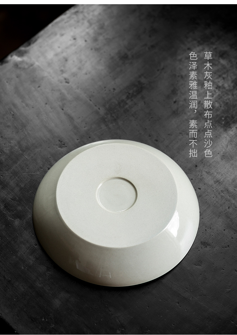 Ultimately responds to jingdezhen Chinese style tea tray manually plant ash pinch flower a pot of bearing dry mercifully machine dry fruit bowl tea pot holder