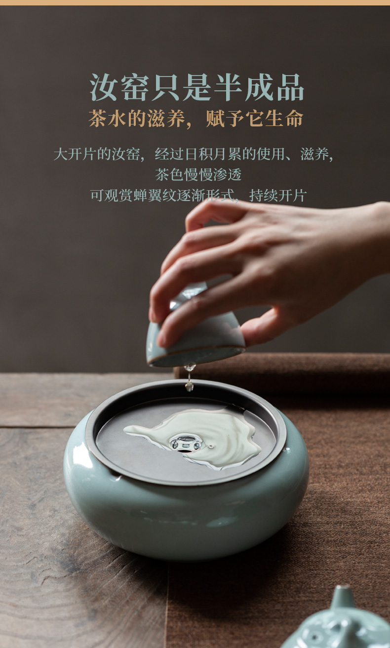 Ultimately responds to high - end porcelain wash to home tea cups zero with large capacity building water water jar with cover large ceramic Chinese style