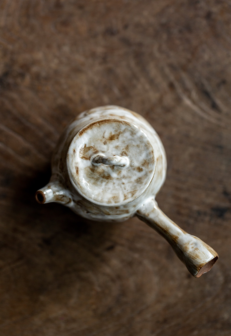 Ultimately responds to hand the wood up change retro side put the pot of Japanese tea set single pot of a single filter ceramic checking teapot