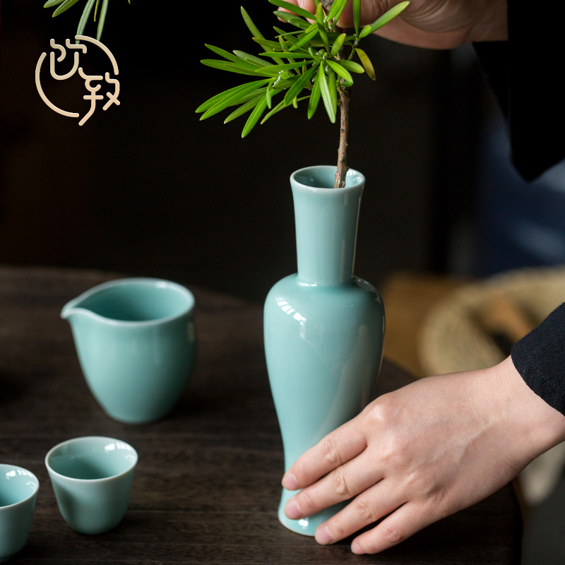Ultimately responds to celadon vase furnishing articles flower arranging creative contracted sitting room tea table flower implement hydroponic floret bottle ceramic furnishing articles