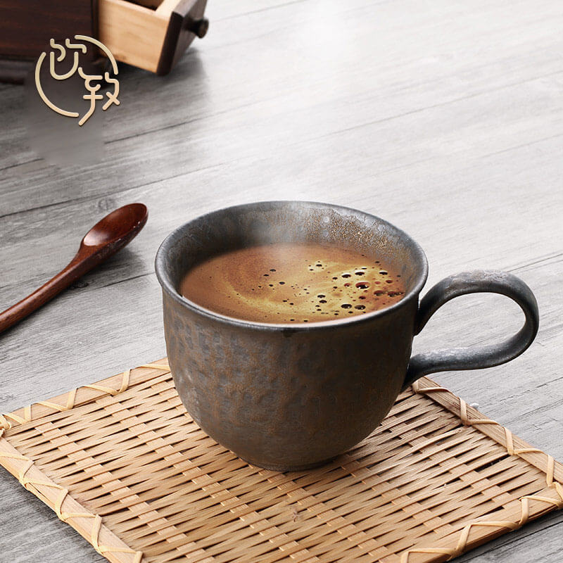 Ultimately responds to gold Japanese coarse ceramic keller retro keller hand coffee of tea cup of water glass ceramic individuals